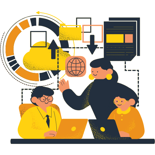 Ícone representando integração e conexão de sistemas